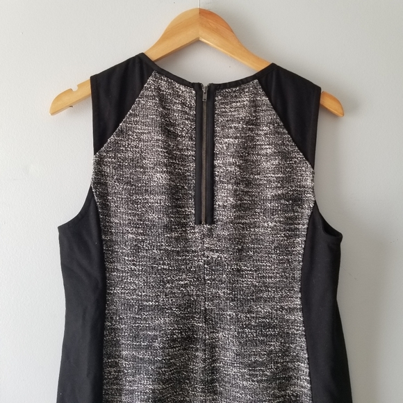 Eileen Fisher Tweed Panel Sheath Ponte Dress - Picture 8 of 8